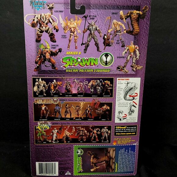 Spawn Action Figure SANSKER Series 6 McFarlane Toys 1996 Swinging Tail New - Picture 5 of 5